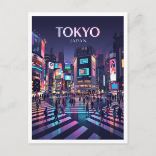 Shibuya-Kreuzung Tokio Japan Postkarte