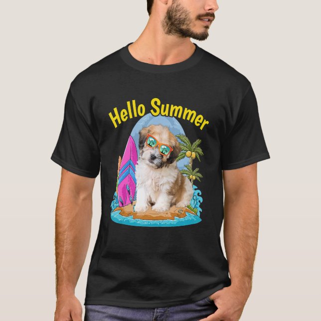 Shichon Hello Summer Dog Vacation 2022 T-Shirt (Vorderseite)