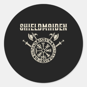 Shieldmaid Valkyrie Shieldmaiden Fan Runder Aufkleber