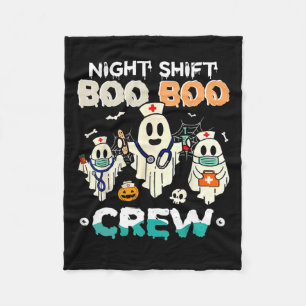Shift Boo Boo Crew Nurse Ghost Halloween Nurses Rn Fleecedecke
