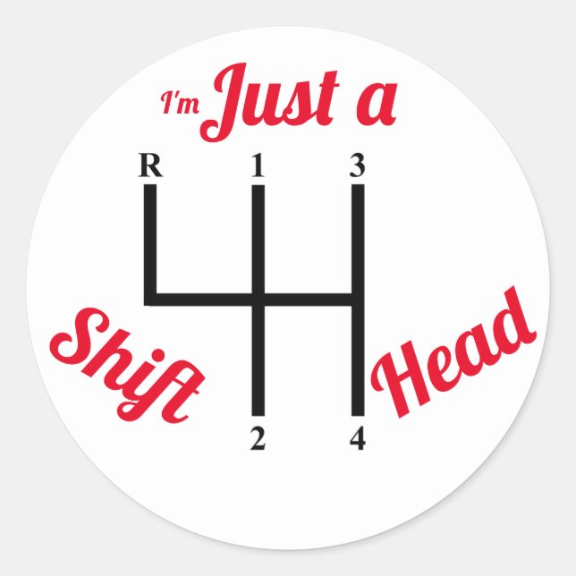 Shift Head - Manueller Stick Shift Sticker (Vorderseite)