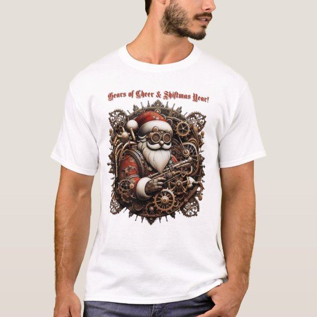Shiftmas Gears: Viktorianischer Chef im Steampunk- T-Shirt (Vorderseite)