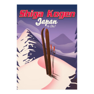 Shiga kogen japan Skipposter Fotodruck