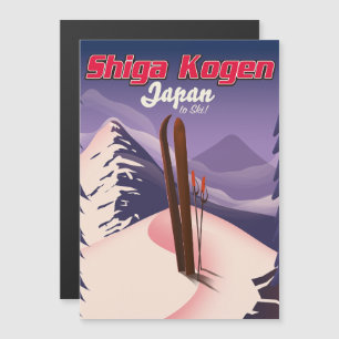Shiga kogen japan Skipposter Magnetkarte