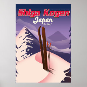Shiga kogen japan Skipposter Poster