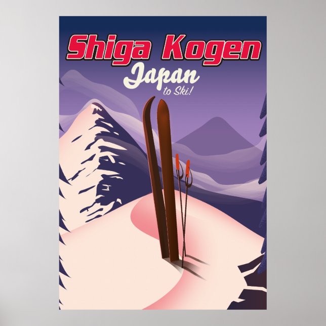 Shiga kogen japan Skipposter Poster (Vorne)