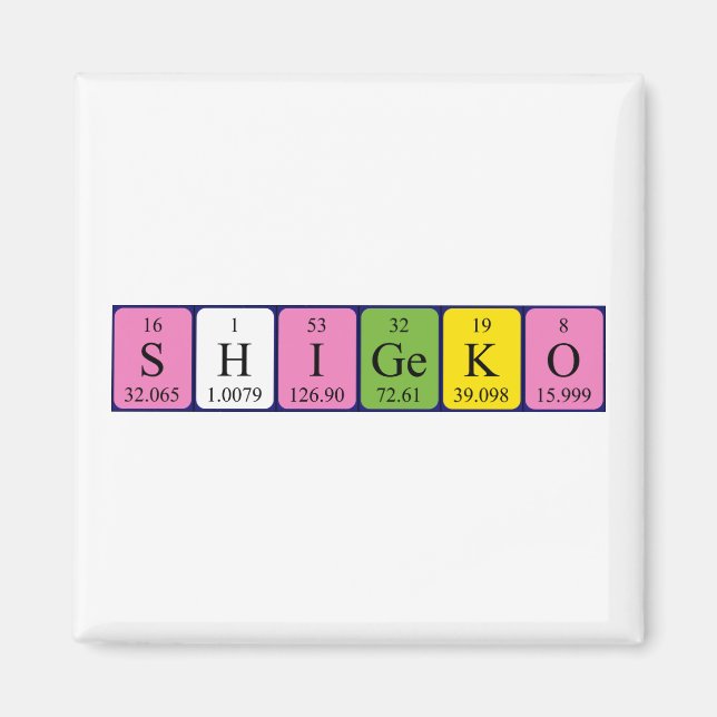 Shigeko Periodenmagnet Magnet (Vorne)