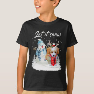 Shih Poo Santa Dog Weihnachtsschneemann Xmas Pajam T-Shirt