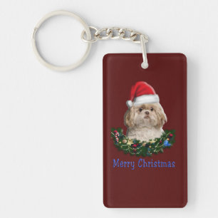 Shih-Tsu Hund Weihnachten Schlüsselanhänger