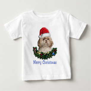 Shih-Tsu-Hund Weihnachts-T-Shirt Baby T-shirt