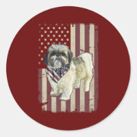 Shih Tzu American Flag Bandana Patriotic 4.