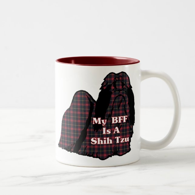 Shih Tzu BESTE FREUNDIN Geschenke Zweifarbige Tasse (Rechts)