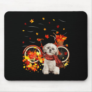 Shih Tzu Bike Herbst Hund Leaf Fall Spaß Herbst Y  Mousepad