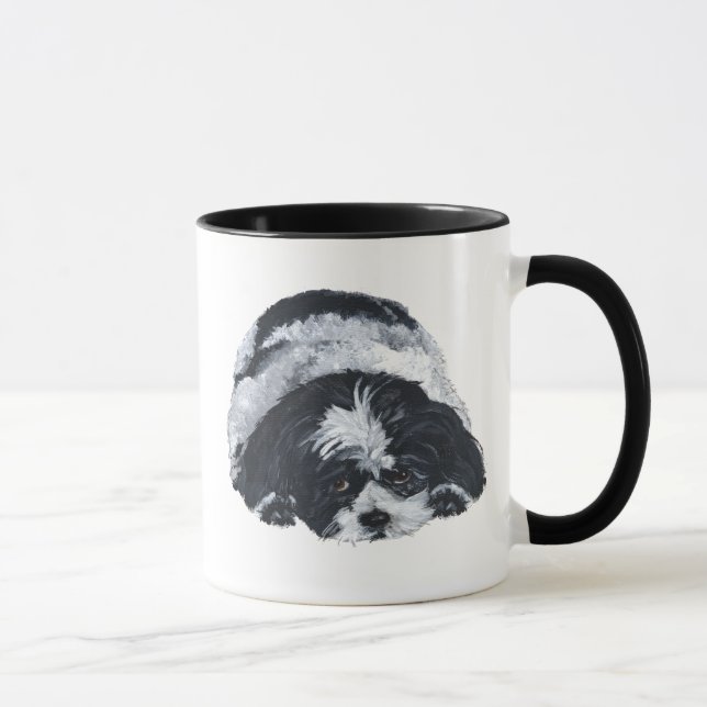Shih Tzu Black & White Tasse (Rechts)