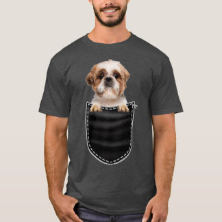 Shih Tzu Breed Hund liebt das beste Dog Pocket Ges T-Shirt