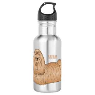 Shih tzu-Cartoon-Illustration Edelstahlflasche
