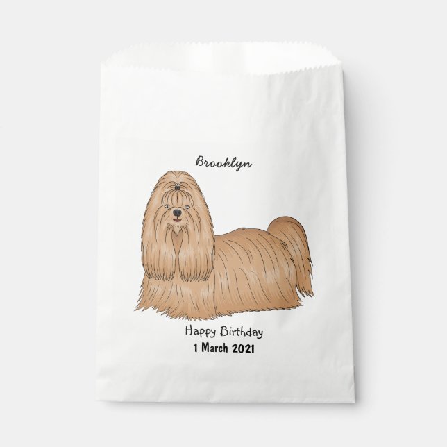 Shih tzu-Cartoon-Illustration Geschenktütchen (Vorderseite)