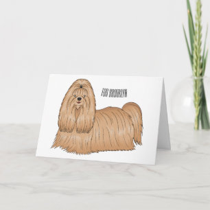 Shih tzu-Cartoon-Illustration Karte