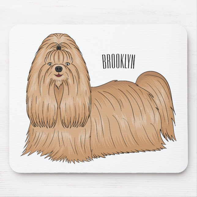 Shih tzu-Cartoon-Illustration Mousepad (Vorne)