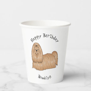 Shih tzu-Cartoon-Illustration Pappbecher