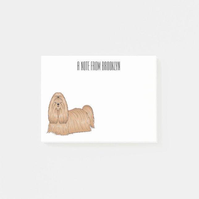 Shih tzu-Cartoon-Illustration Post-it Klebezettel (Vorderseite)