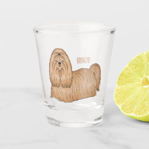 Shih tzu-Cartoon-Illustration Schnapsglas