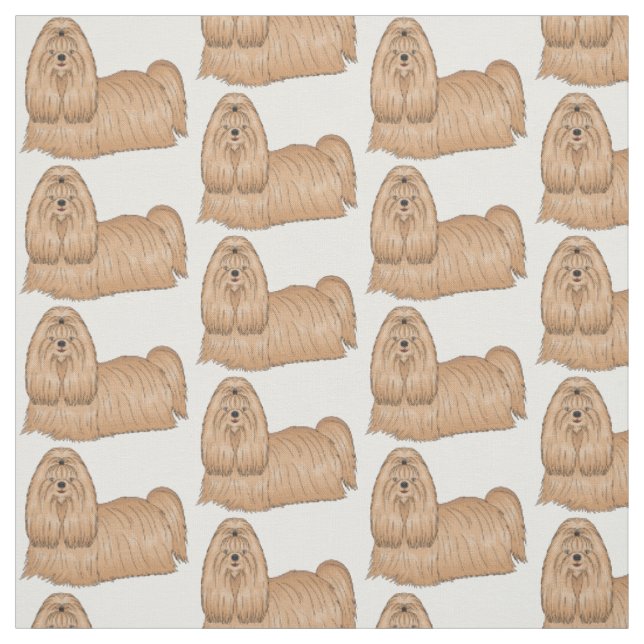 Shih tzu-Cartoon-Illustration Stoff (Muster)