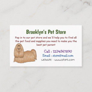 Shih tzu-Cartoon-Illustration Visitenkarte