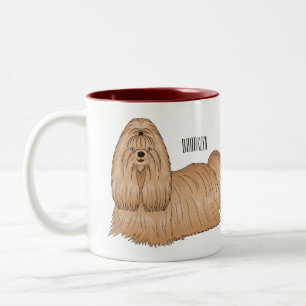 Shih tzu-Cartoon-Illustration Zweifarbige Tasse
