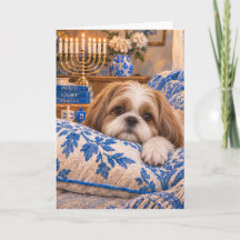 Shih Tzu Chanukka Karte