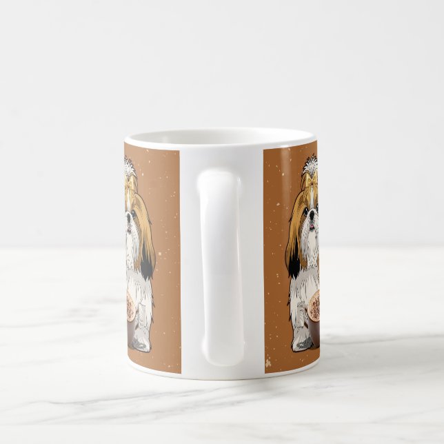 Shih Tzu Chocolate Mug – Cute Dog & Hot Cocoa  Kaffeetasse (Henkel)