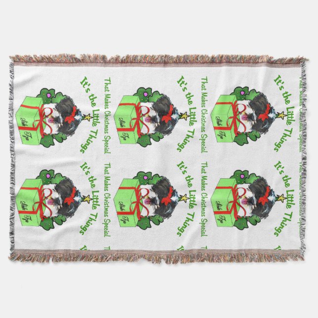 Shih Tzu Christmas Decke (Vorderseite)