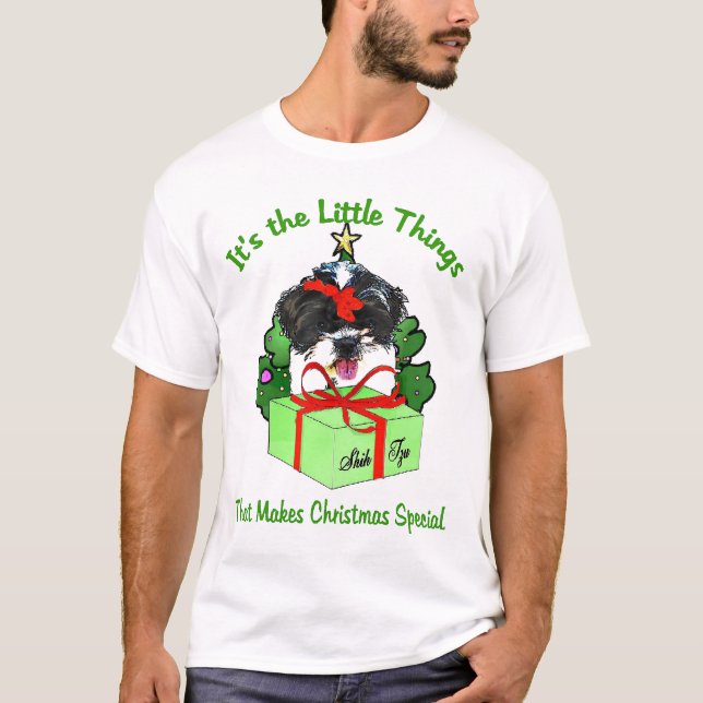 Shih Tzu Christmas Geschenke T-Shirt (Vorderseite)