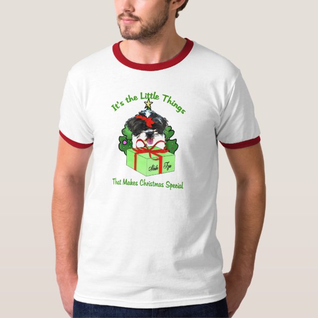 Shih Tzu Christmas Geschenke T-Shirt (Vorderseite)