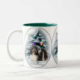 Shih Tzu Christmas Geschenke Zweifarbige Tasse
