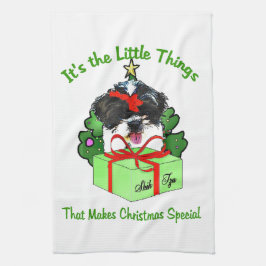 Shih Tzu Christmas Geschirrtuch