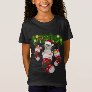 Shih Tzu Christmas Lights Geschenk Funny Xmas Hund T-Shirt