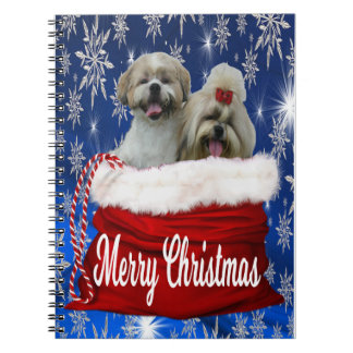 Shih tzu Christmas Notizblock
