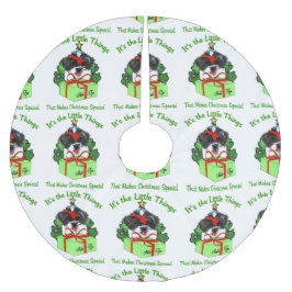Shih Tzu Christmas Polyester Weihnachtsbaumdecke