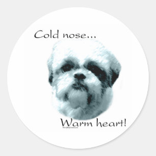 Shih Tzu Cold Nose Warmes Herz - Aufkleber