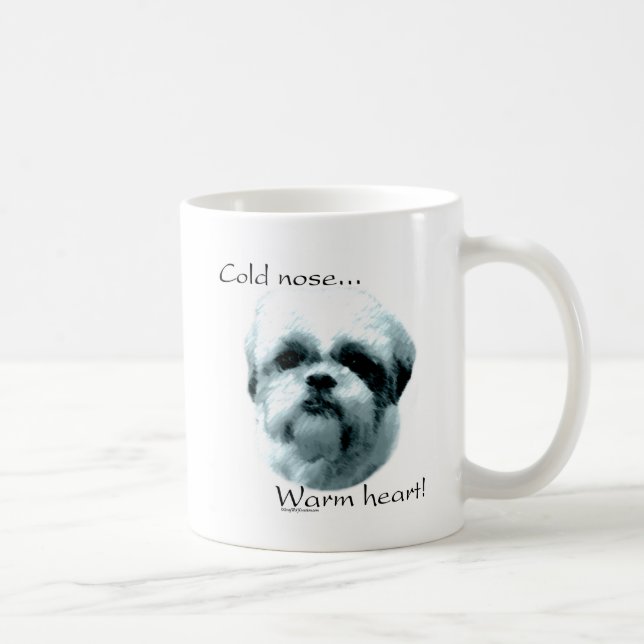 Shih Tzu Cold Nose Warmes Herz Tasse (Rechts)