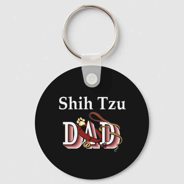 shih tzu dad Schlüsselanhänger (Vorderseite)