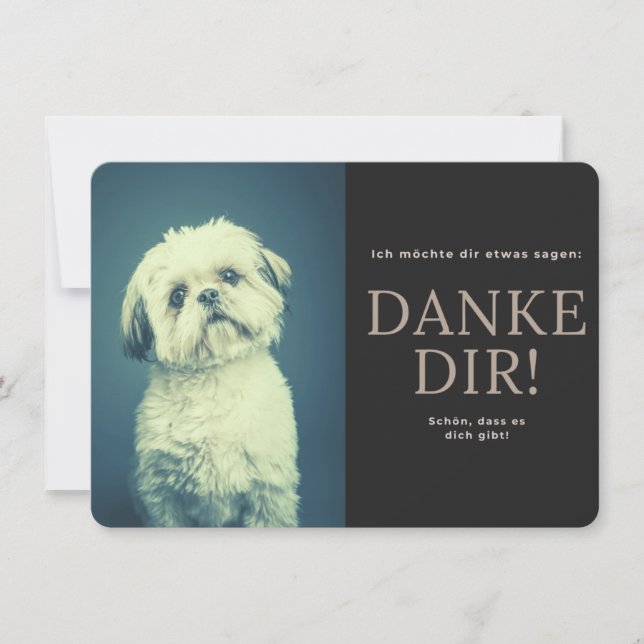 Shih Tzu Dankeskarte (Vorderseite)