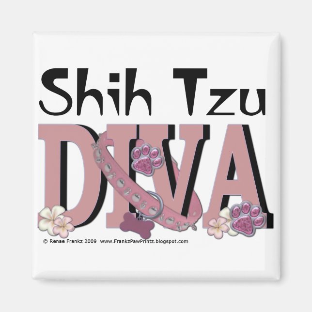 Shih Tzu DIVA Magnet (Vorne)