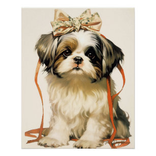 Shih Tzu Dog 001 - Odessa Leyendecker Poster
