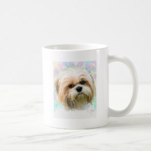 Shih Tzu Dog Aquarellmalerei Kaffeetasse