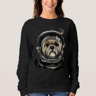 Shih Tzu Dog Astronaut Raumforschung Astronomie Sweatshirt