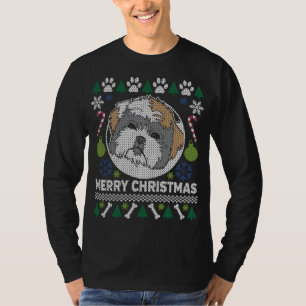 Shih Tzu Dog Breed Ugly Christmas Sweater T-Shirt