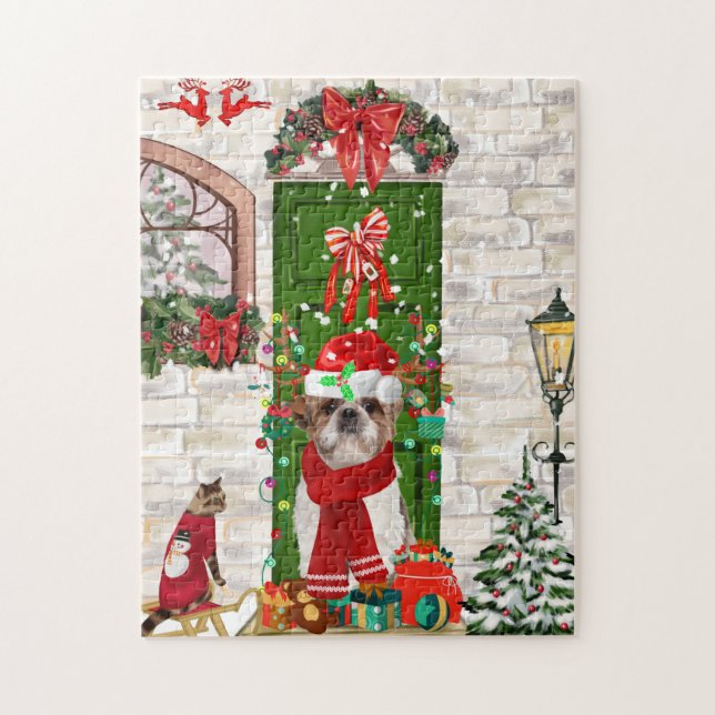 Shih Tzu Dog Christmas Puzzle (Vertikal)