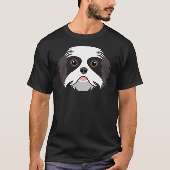 Shih Tzu Dog Face T-Shirt (Vorderseite)